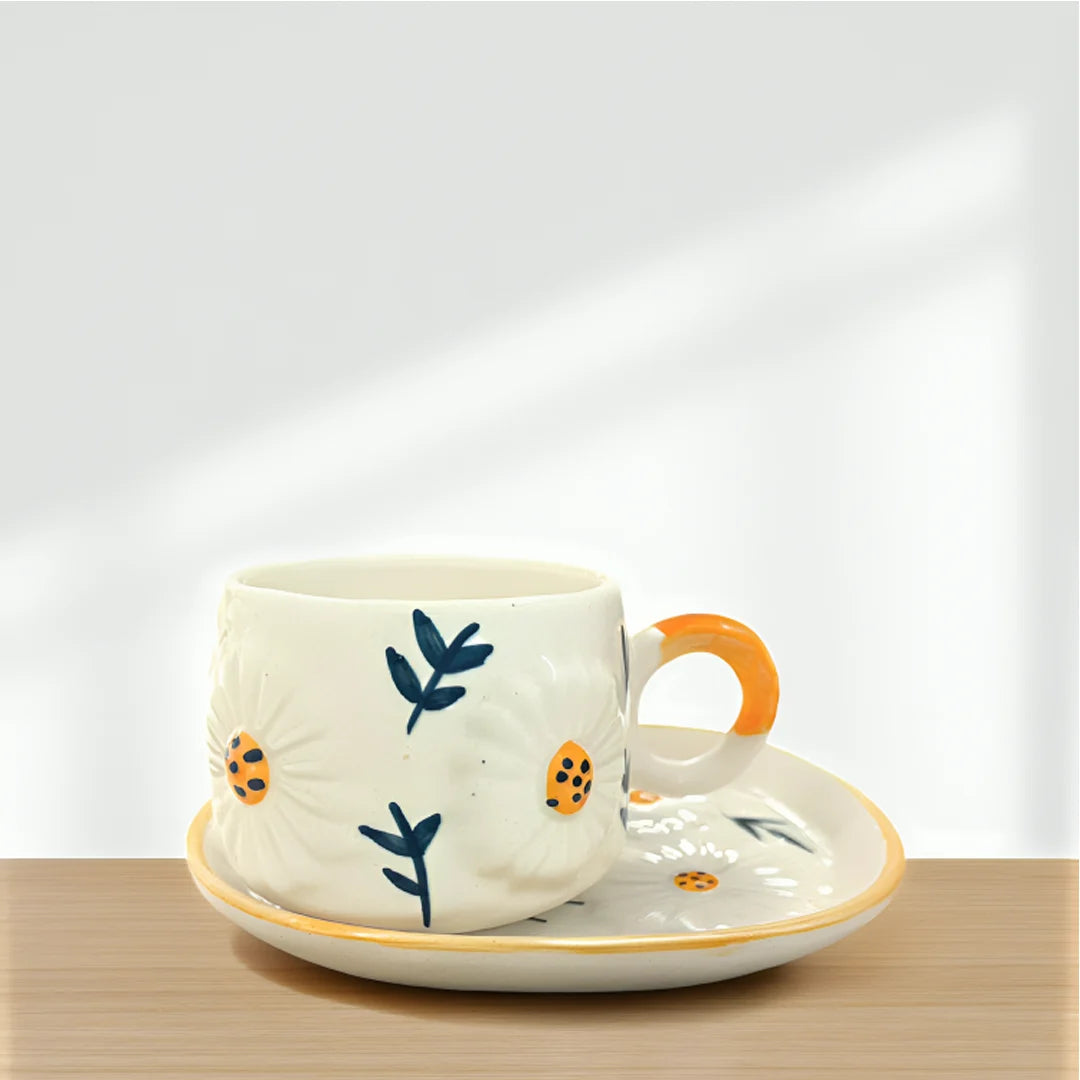 Handcrafted Floral Ceramic Mug