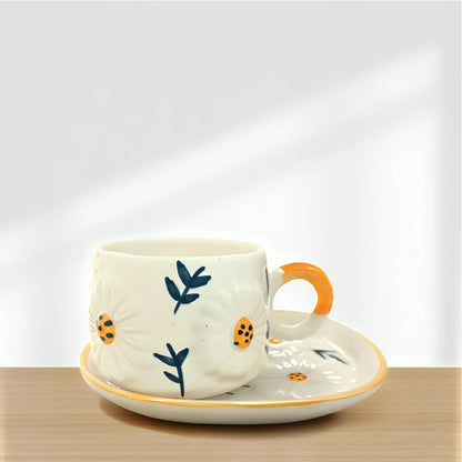 Handcrafted Floral Ceramic Mug