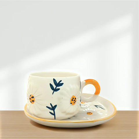 Handcrafted Floral Ceramic Mug