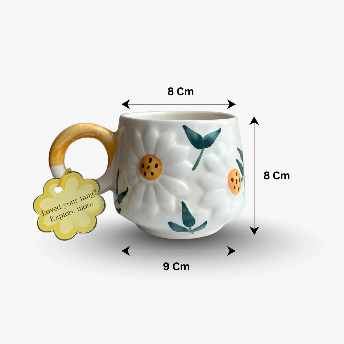 Handcrafted Floral Ceramic Mug