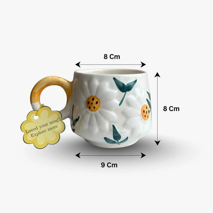 Handcrafted Floral Ceramic Mug