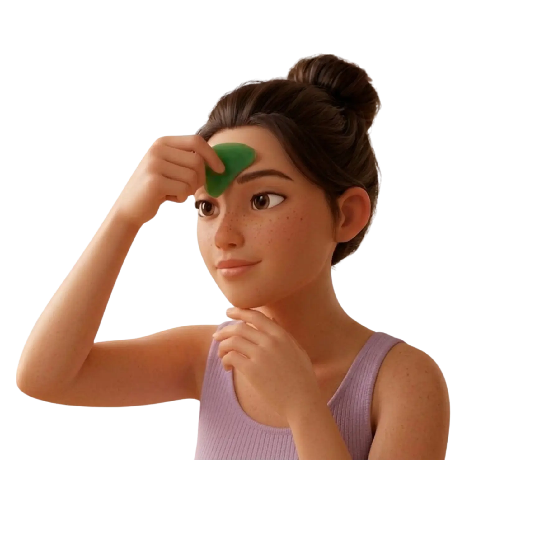 Massage your forehead upwards.